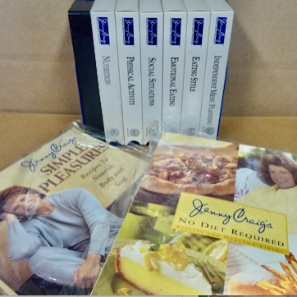 Jenny Craig LOT Cookbook, Video, Workout Tape, No Diet Required, Simple Pleasure